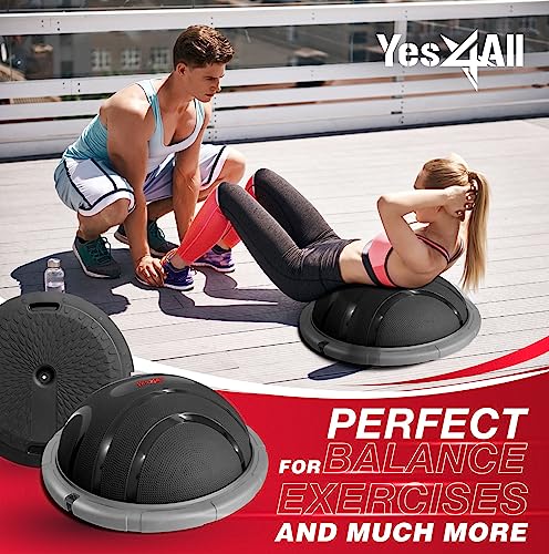 Yes4All SJ31 Balance Trainer Ball Pump Incluye, Ø60 cm, Entrenadores de Equilibrio, Balance Board para Entrenador de Fuerza, Yoga, Estabilidad en el Hogar, al Aire Libre, Gimnasio Fitness
