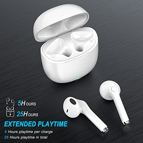 yobola Auriculares Inalámbricos, Auriculares Bluetooth 5.1 HiFi Estéreo, Cascos Inalambricos Bluetooth con Control Táctil, Micrófono Incorporado, IPX5 Deportivos