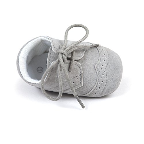 Zapatos sneakers para bebés, de cuero sintético gris Talla:6-12 meses