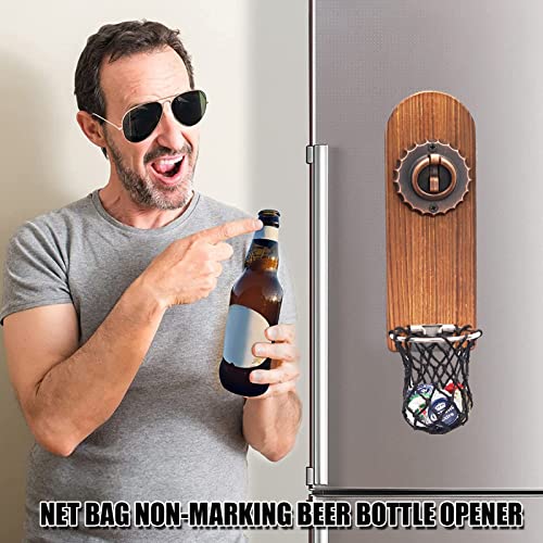 ZONSUSE Abrebotellas Magnético, Abridor Cerveza Pared Extraíble, Abridor de Botellas Personalizado Accesorios de Cerveza Decoración de Bar Regalos para Hombres y Amantes de la Cerveza (Tapas Botella)