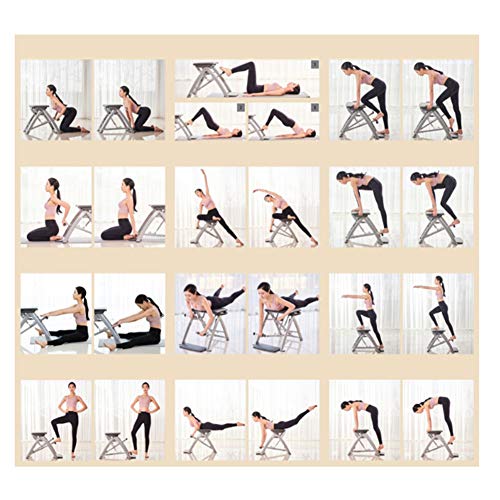 ZTGHS Silla De Ayuda para Yoga Pilates, Banco De Ejercicio Plegable Ajustable para El Hogar Ejercicios De Fitness Multifunción Taburete De Construcción De Fuerza