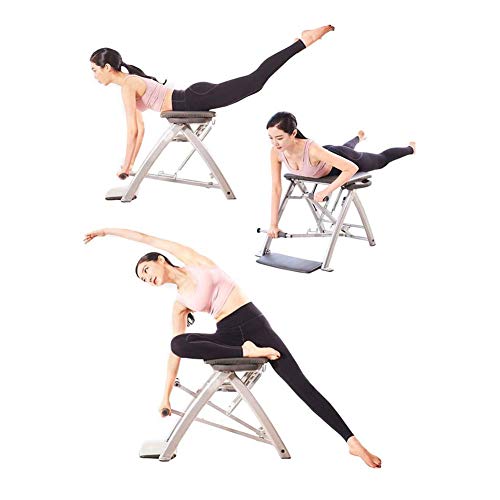 ZTGHS Silla De Ayuda para Yoga Pilates, Banco De Ejercicio Plegable Ajustable para El Hogar Ejercicios De Fitness Multifunción Taburete De Construcción De Fuerza