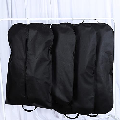 1 Bolsa de polvo de traje, cubierta de polvo, bolsa de tela, chaqueta de traje; Para trajes, chaquetas, chaquetas, esmoquines reutilizables bolsa de ropa de cremallera completa negra (60 * 100)