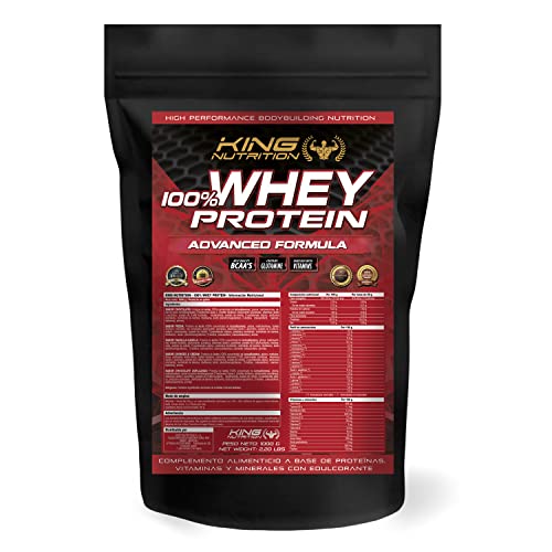 100% Whey Protein King Nutrition Proteina Concetrada 80% (Cookies and Cream, 1kg)