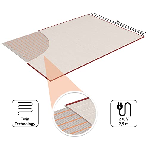 100x140cm grande alfombra electrica para pies aislante radiante calienta pies termica