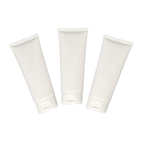 12 botellas de plástico blando blanco para envases cosméticos de tubos de plástico vacíos recargables (100 ml)