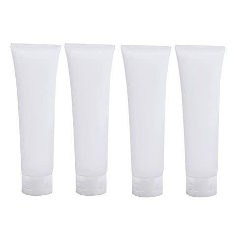12 botellas de plástico blando blanco para envases cosméticos de tubos de plástico vacíos recargables (100 ml)