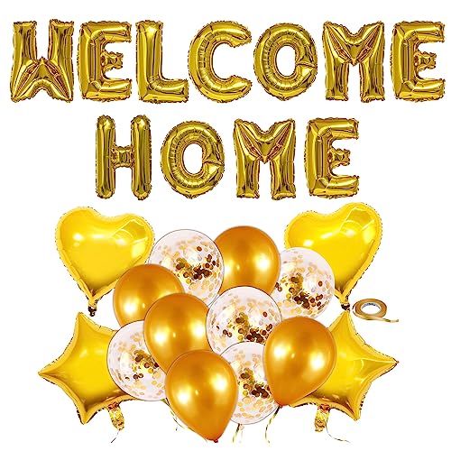 16 Piezas Bienvenida a Casa Welcome Home Banner de Bienvenida letras home decoracion Juego de Pancartas y Globos para Suminsitros Fiesta Hogar Fiestas Ceremonias