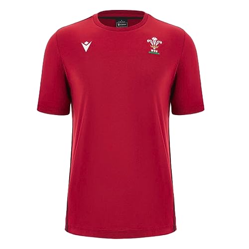 2023-2024 Wales Rugby Travel Cotton Football Football Camiseta Maillot (Red), rojo, XL