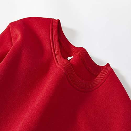 2024 Navidad Nueva sudadera de mujer de manga larga impresa top casual suéter de Navidad Snap T Pullover, rosso, XL