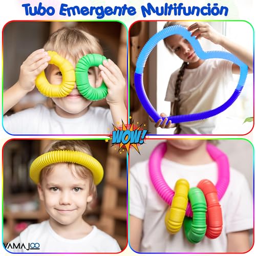 24Pcs Tubos Sensoriales Niños - Juguetes Sensoriales Autismo - Fidget Toy - Juego Tubos Niños - Tubos Moldeables Niños. (24pcs)
