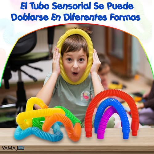 24Pcs Tubos Sensoriales Niños - Juguetes Sensoriales Autismo - Fidget Toy - Juego Tubos Niños - Tubos Moldeables Niños. (24pcs)