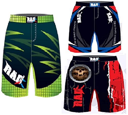2Fit Your Fitness Partner RAD MMA - Pantalones cortos de lucha para artes marciales, Muay Thai y Kickboxing, azul, M