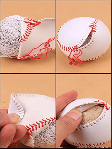 4 pelotas de béisbol cosidas a mano, béisbol suave, de 9 pulgadas, de poliuretano suave, pelotas de béisbol de béisbol, pelotas de béisbol, para adultos y jóvenes, juegos de béisbol profesionales