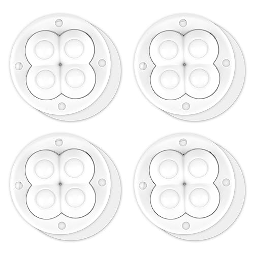 4 Piezas Ruedas Autoadhesivas, 360° Rotación Ruedas Adhesivas Giratorias Polea Adhesivo Ruedas Adhesivas Pequeñas para Pequeños Electrodomésticos Muebles Cubo de Basura (Blanco)
