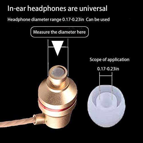 9 Pares de Tapones para los oídos de Repuesto de Silicona, S/M/L (Orificio Interior para Auriculares de 3,8-6 mm Disponible) Adecuado para la mayoría de los Auriculares y Auriculares Bluetooth