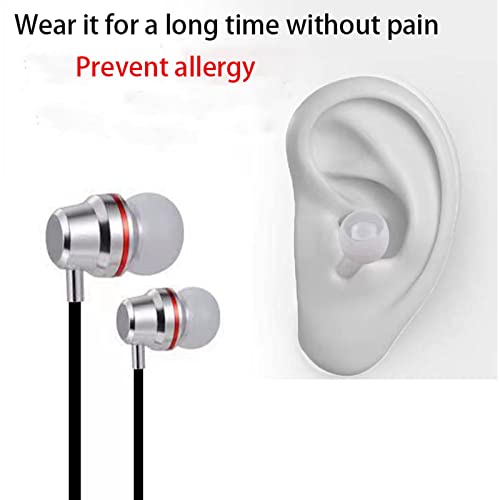9 Pares de Tapones para los oídos de Repuesto de Silicona, S/M/L (Orificio Interior para Auriculares de 3,8-6 mm Disponible) Adecuado para la mayoría de los Auriculares y Auriculares Bluetooth
