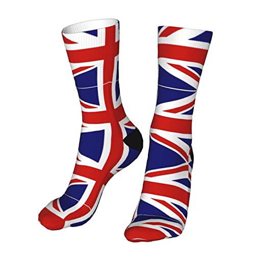 942 Calcetines Navideños 50Cm Bandera Británica Gran Bretaña Inglaterra Inglesa Calcetines De Vestir Novedosos Calcetines Transpirables Calcetines Deportivos Para Esposo, Regalos, Interior