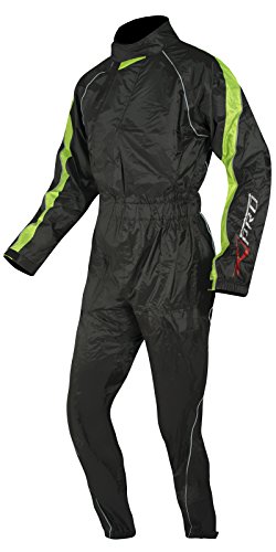 A-pro Traje impermeable lluvia chaqueta Moto Scooter Impermeable Unisex Fluo XL