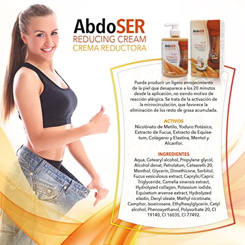 ABDOSER CREMA REDUCTORA - Revolucionaria crema reductora 500 ml - Reduce y previene la acumulación de grasa en el abdomen - *Mejor crema reductora abdominal 2022* - Resultados en 20 dias
