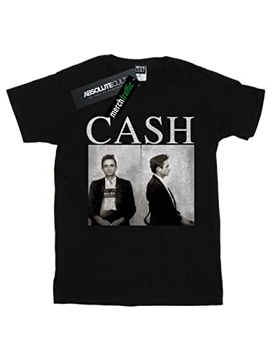 Absolute Cult Johnny Cash Hombre Mugshot Camiseta Negro Small