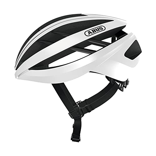 ABUS Aventor - Casco de bicicleta muy bien ventilado para ciclismo deportivo profesional - Unisex, para hombre y mujer - Blanco, talla L