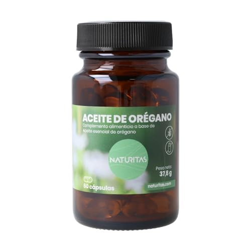 Aceite de Orégano 60 perlas Naturitas Essentials | Antifúngico y antimicrobiano natural | Cápsulas blandas | Sin gluten y sin lactosa