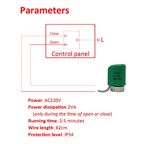 Actuador termico para suelo radiante m28 x1.5mm - AC 230V AC/DC 24V normalmente abierto cerrado (220V normalmente cerrado)