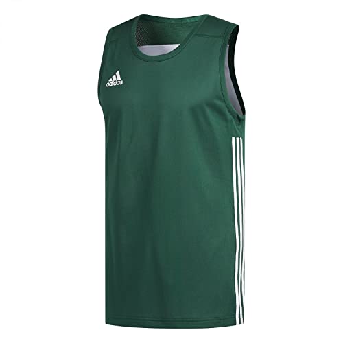 adidas 3G Speed Reversible Jersey Camiseta sin Mangas, Hombre, Dark Green/White, L
