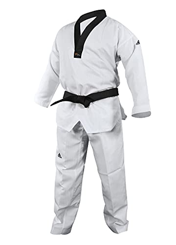 adidas Adi Start II Black V-Neck Black Belt Taekwondo Dobok Uniform - 180
