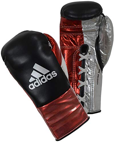 adidas AdiStar BBBC - Guantes de boxeo para competición, color negro /rojo, tamaño 230 ml