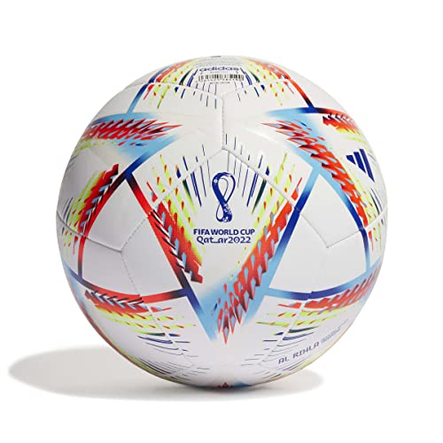 adidas Balón de entrenamiento Al Rihla H57798, balones fútbol unisex, Color Blanco/Multicolor, talla 5 EU