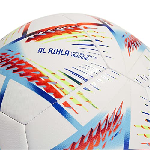 adidas Balón de entrenamiento Al Rihla H57798, balones fútbol unisex, Color Blanco/Multicolor, talla 5 EU