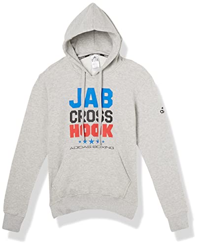 adidas Boxing JCH Hoody T-Shirt, Medium Grey HeatherBlack, 164 Unisex Kids