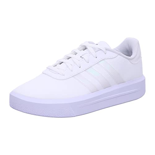 adidas Court Platform Shoes, Zapatillas Mujer, FTWR White/FTWR White/Core Black, 38 EU