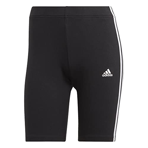 adidas Essentials 3-Stripes Bike Shorts Leggings, Mujer, Black/White, M
