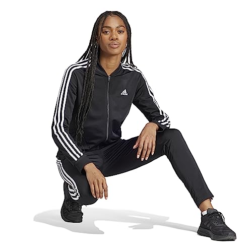adidas Essentials 3-Stripes Tracksuit, Mujer, Black/White, S