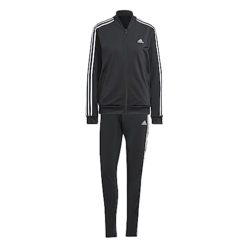 adidas Essentials 3-Stripes Tracksuit, Mujer, Black/White, S