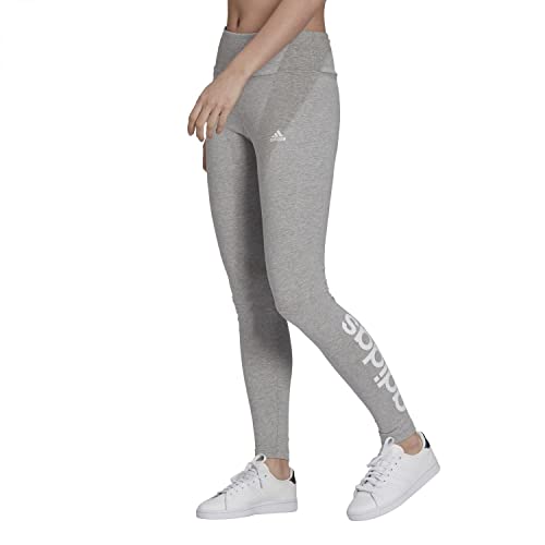 Adidas GL0638 W LIN LEG Leggings womens medium grey heather/white S