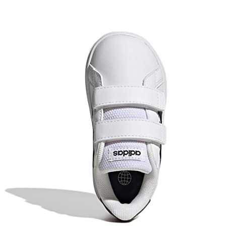 adidas Grand Court Lifestyle Hook And Loop Shoes, Zapatillas Unisex niños, Ftwr White Core Black Core Black, 22 EU