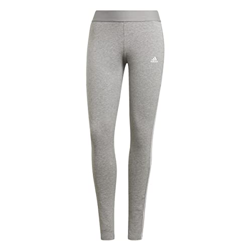 Adidas GV6017 W 3S LEG Leggings women's medium grey heather/white XS