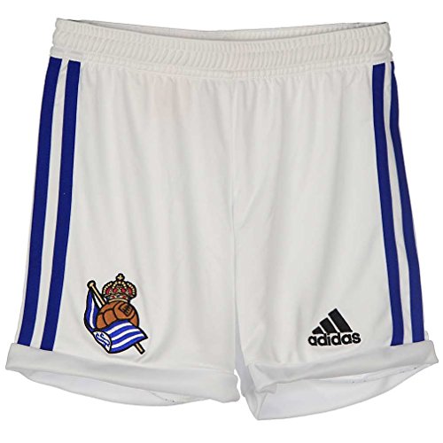adidas Home Short - Pantalón Corto Real Sociedad 2ª equipación 2015/2016 para Hombre, Color Blanco/Azul, Talla 152