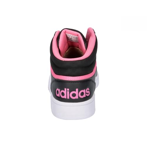 adidas Hoops 3 0 Mid, Shoes Mujer, Core Black/FTWR White/Pink Fusion, 38 2/3 EU