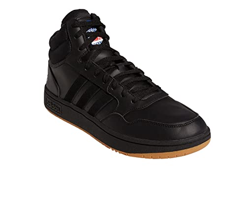 adidas Hoops 3.0 Mid Classic Vintage Shoes Basketball, Zapatillas Hombre, Core Black/Core Black/FTWR White, 43 1/3 EU