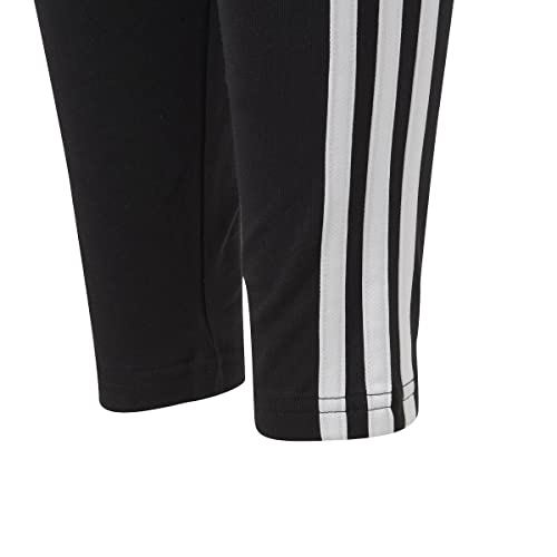 adidas Niñas Essentials 3-Stripes Mallas, Black/White, 152