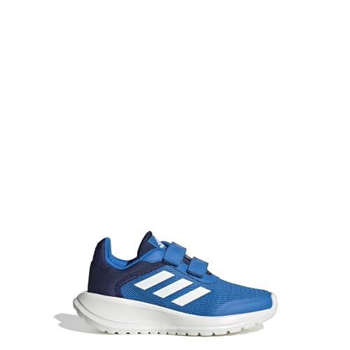 adidas Tensaur Run Shoes CF, Zapatillas, Blue Rush/Core White/Dark Blue Strap, 28 EU