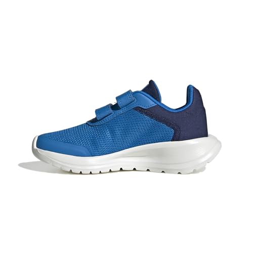 adidas Tensaur Run Shoes CF, Zapatillas, Blue Rush/Core White/Dark Blue Strap, 35 EU