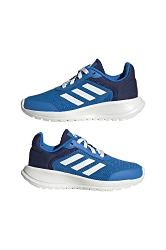 adidas - Tensaur Run Shoes, Zapatillas, Unisex niños, Blue Rush Core White Dark Blue, 35 EU