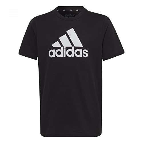 adidas Unisex Niños T-Shirt (Short Sleeve) U Bl tee, Black/White, IC6855, 152