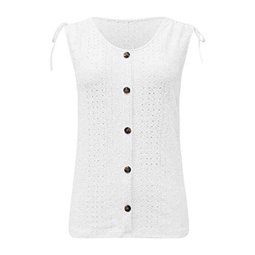 ADMAY Camiseta Tops Casual Camiseta Mujer 2023 Camisa Chaleco de Mujer Sexy Casual Color Sólido con Cuello en U Diseño Simple y Refinado Suéter Rojo, Color blanco., M